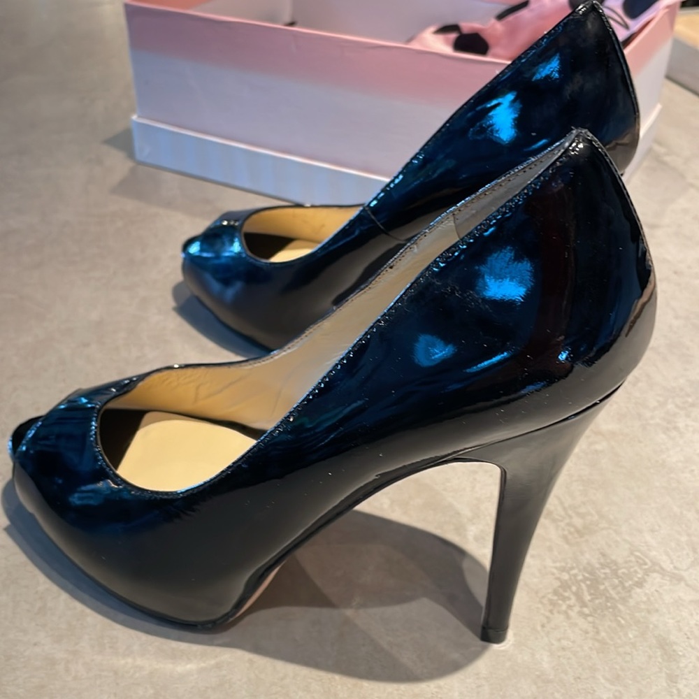 HOT PATENT Leather- Foot Candy Peep Toe Heels